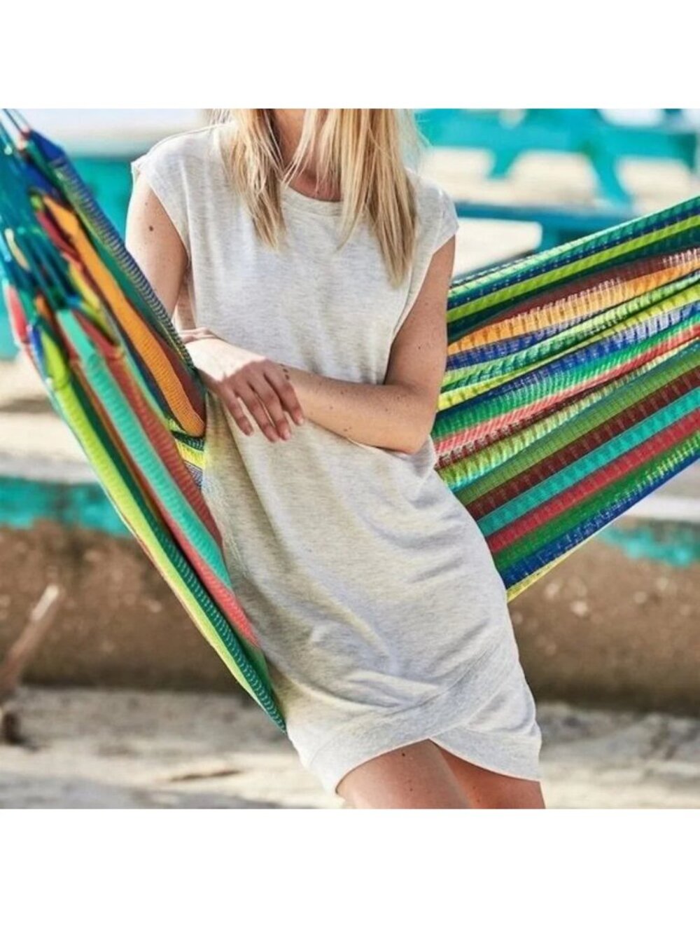 Athleta | "Marl Grey Heather" Short Sleeve Criss Cross Dress | Size XXS